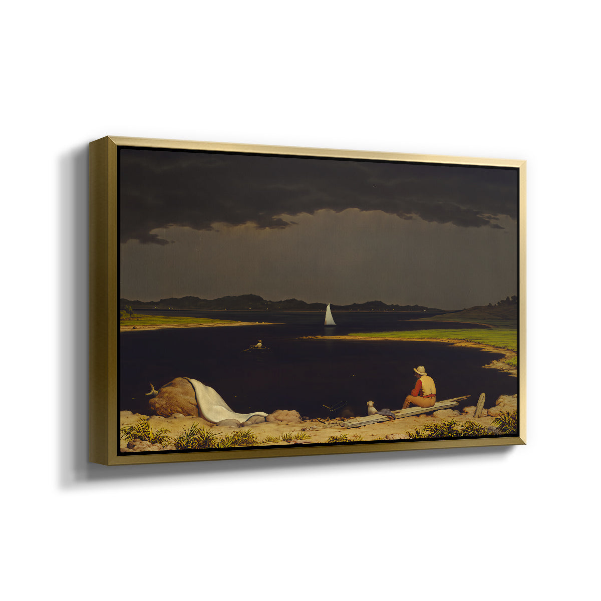 Approaching Thunder Storm, 1859 - Floater Framed Canvas Print