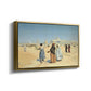 View from the Desert of Cairo with Citadel and Mamluk Tombs in the Background, c. 1889-1890 - Floater Framed Canvas Print