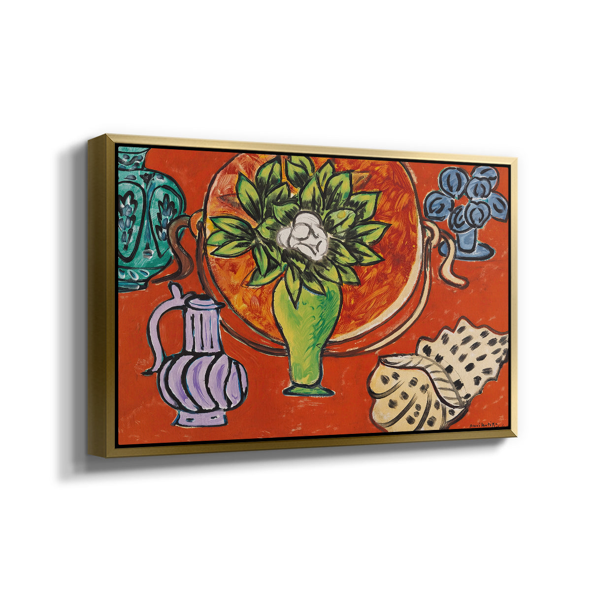 Still Life with a Magnolia (Nature morte au magnolia), 1941 - Floater Framed Canvas Print