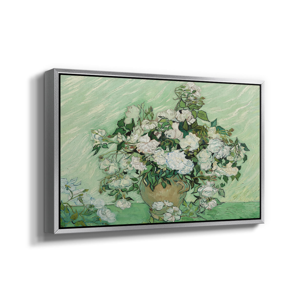 Roses, 1890 - Floater Framed Canvas Print