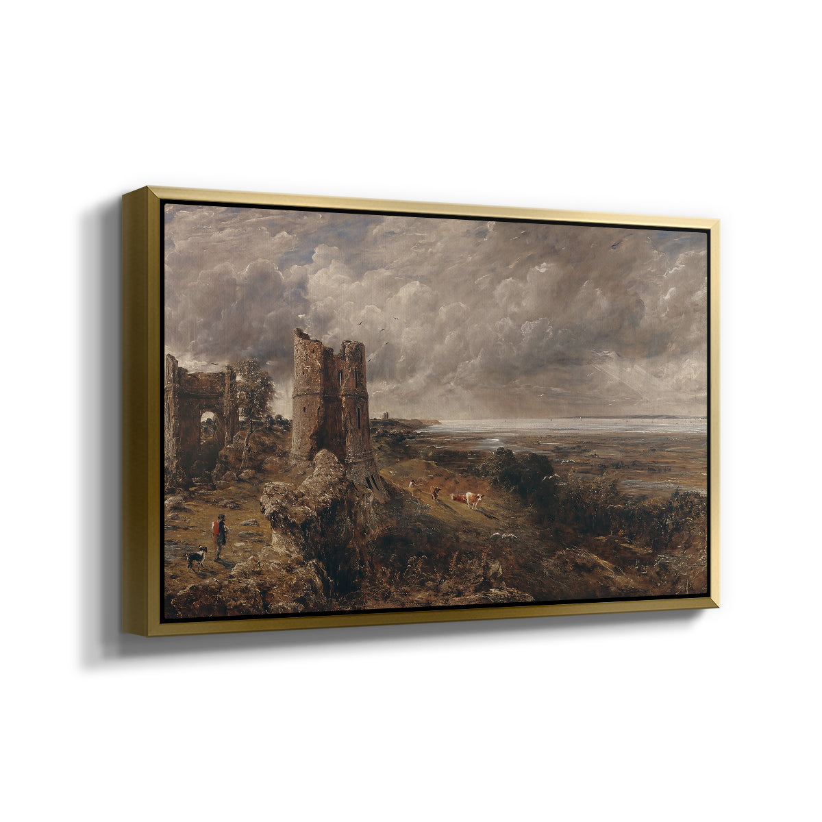 Hadleigh Castle, Mouth of Thames, c. 1829 - Floater Framed Canvas Print