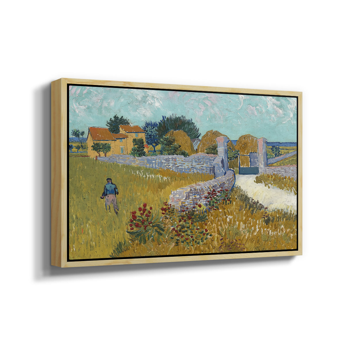 Farmhouse in Provence, 1888 - Floater Framed Canvas Print