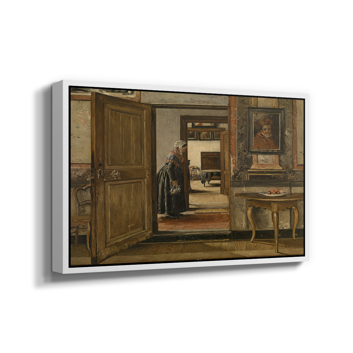 Interior of the Terninck Institution in Antwerp, 1884 - Floater Framed Canvas Print