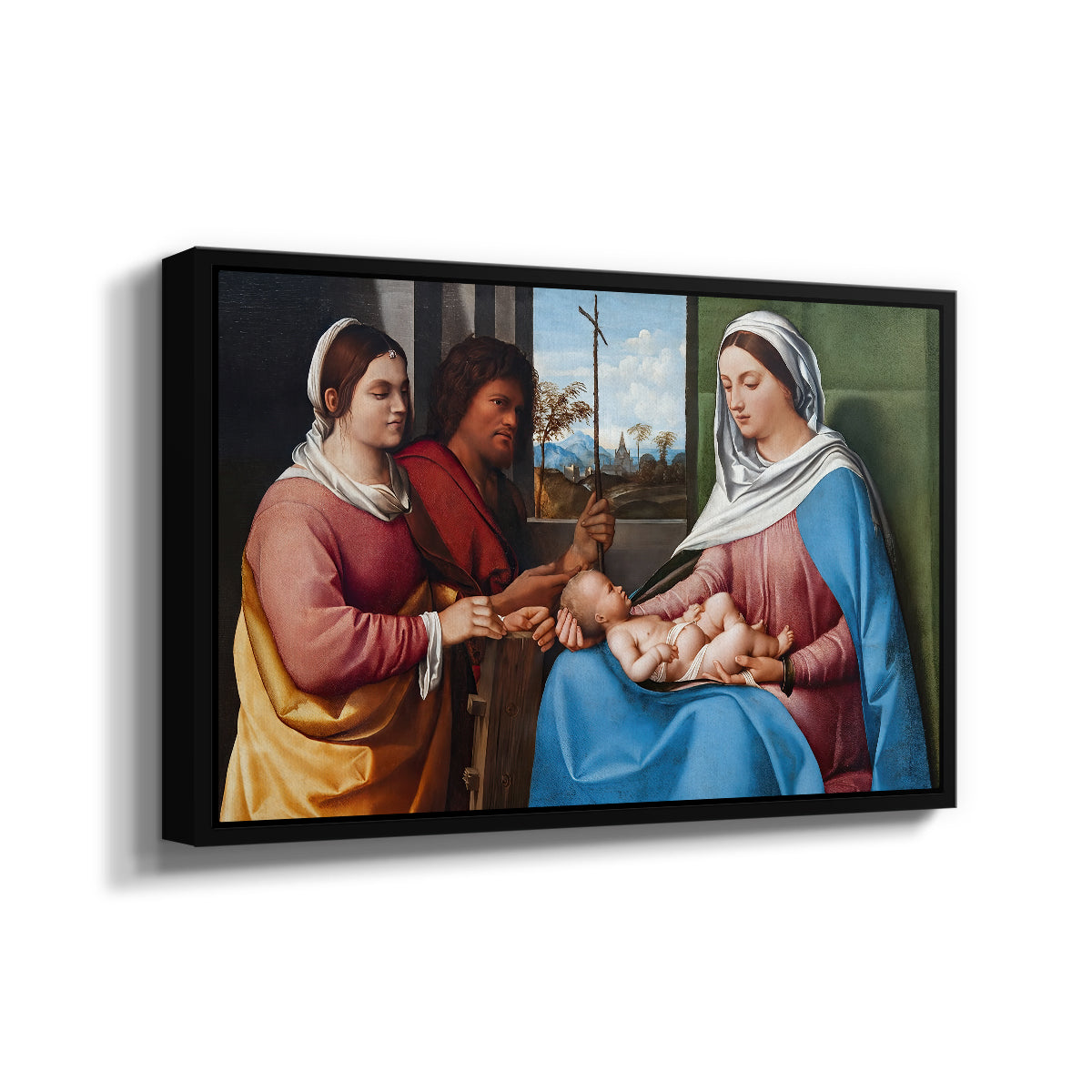 Sacred Conversation, c. 1505 - Floater Framed Canvas Print