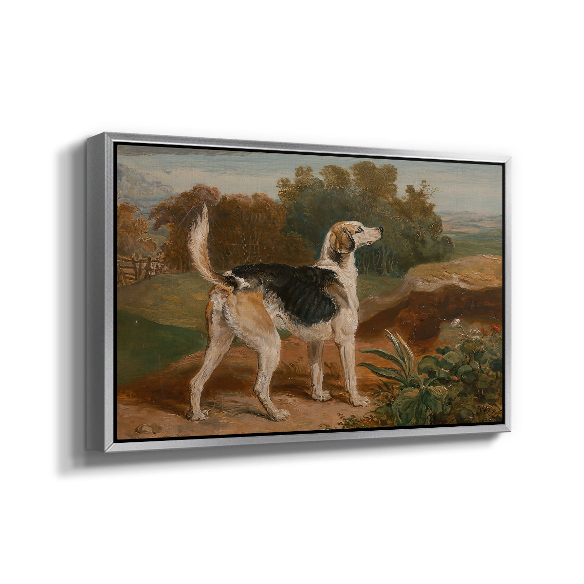 Ravager, One of the Lambton Hounds, 1835 - Floater Framed Canvas Print