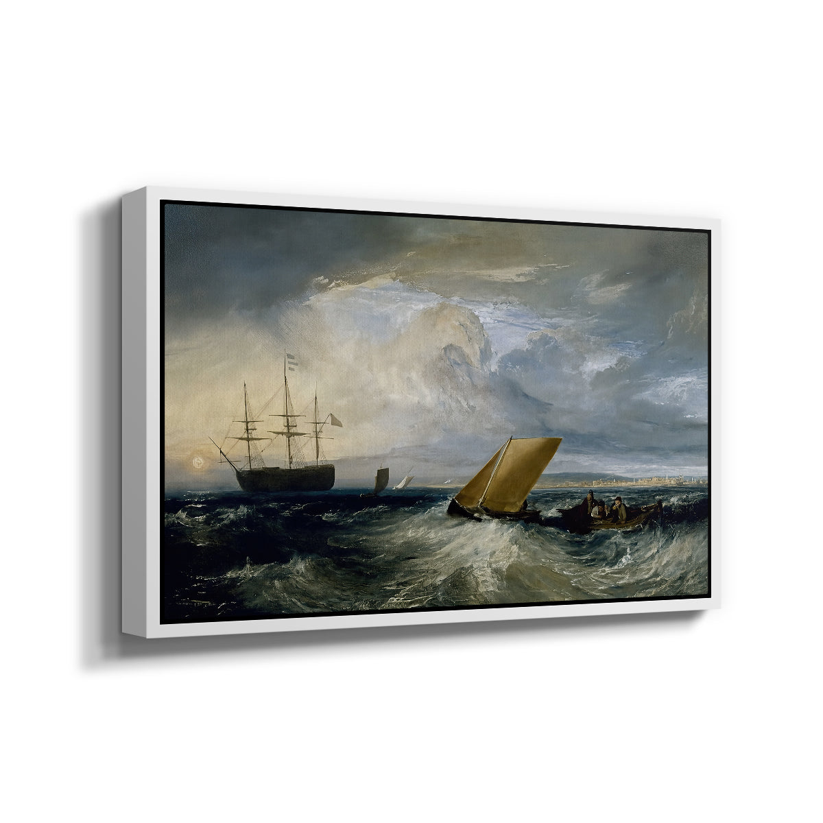 Sheerness as Seen from the Nore, 1808 - Floater Framed Canvas Print