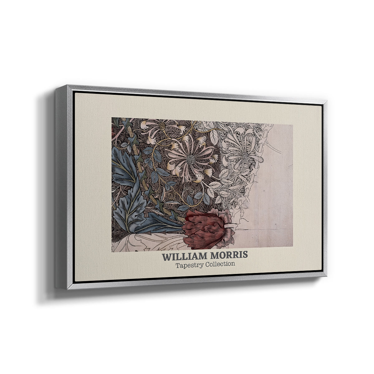Honeysuckle (Tapestry Collection), 1874 - Floater Framed Canvas Print