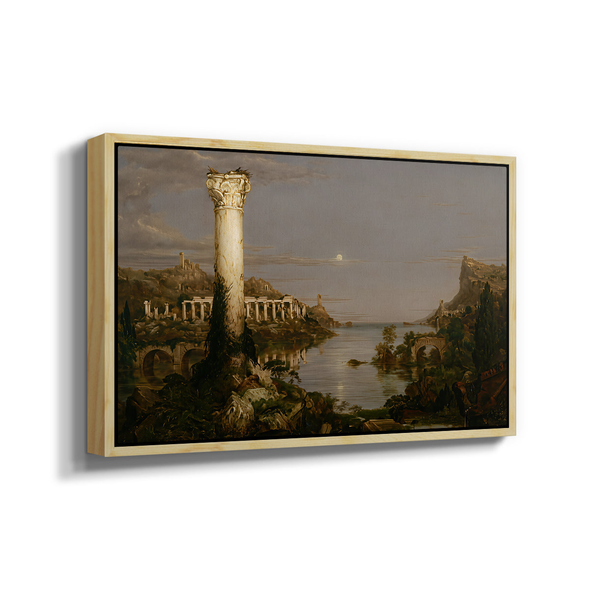 The Course of Empire: Desolation, 1836 - Floater Framed Canvas Print