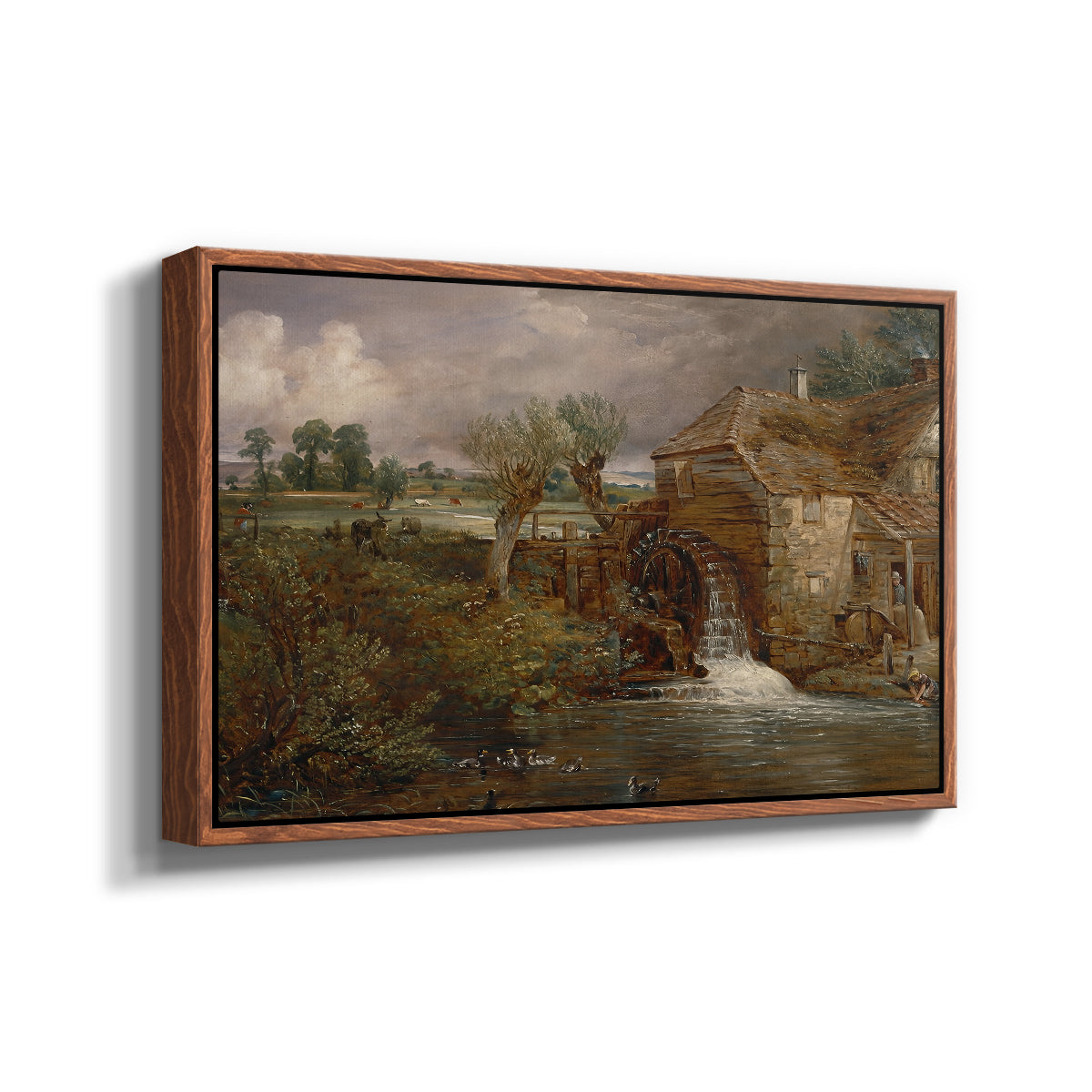 Parham Mill, Gillingham, 1826 - Floater Framed Canvas Print