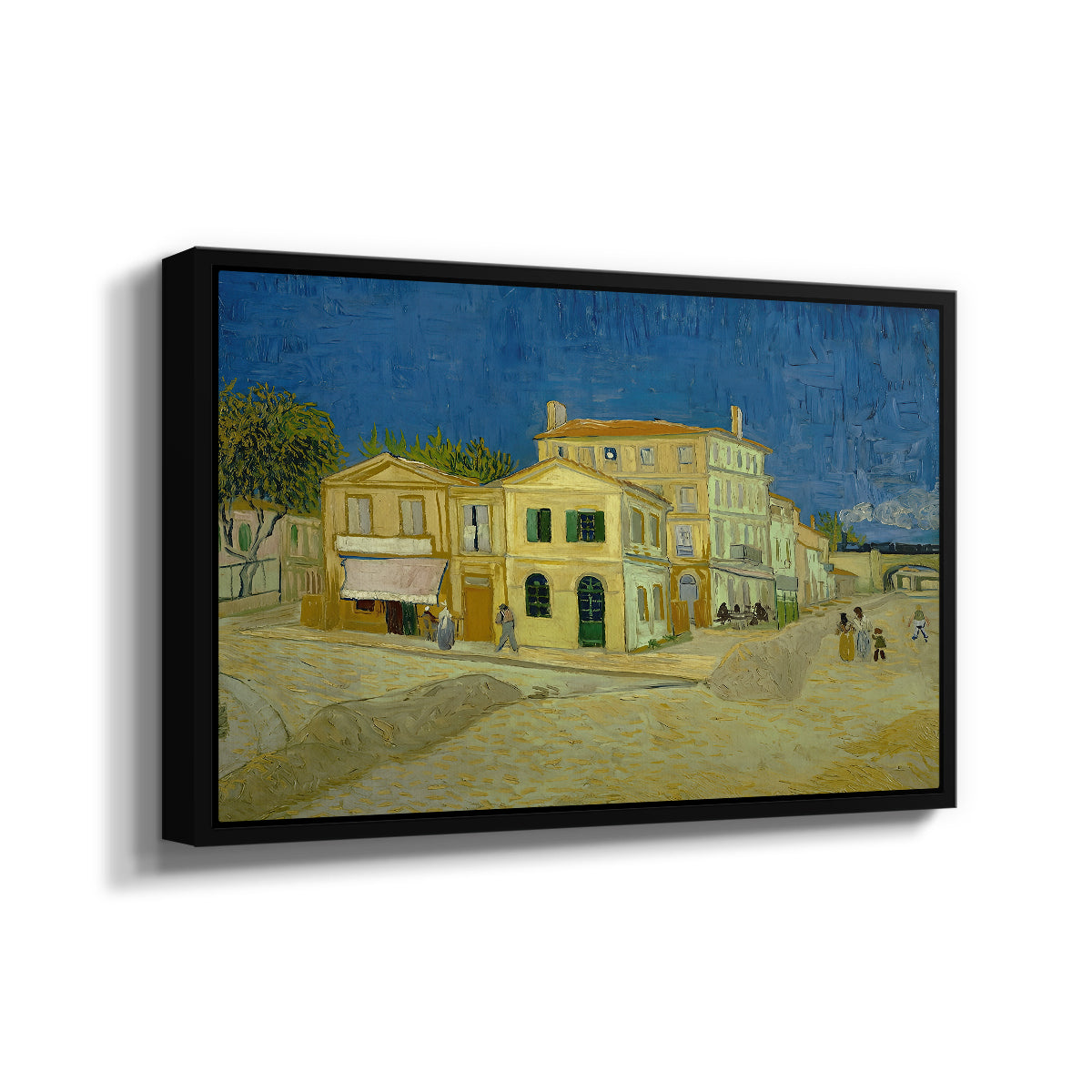The Yellow House (The Street), 1888 - Floater Framed Canvas Print