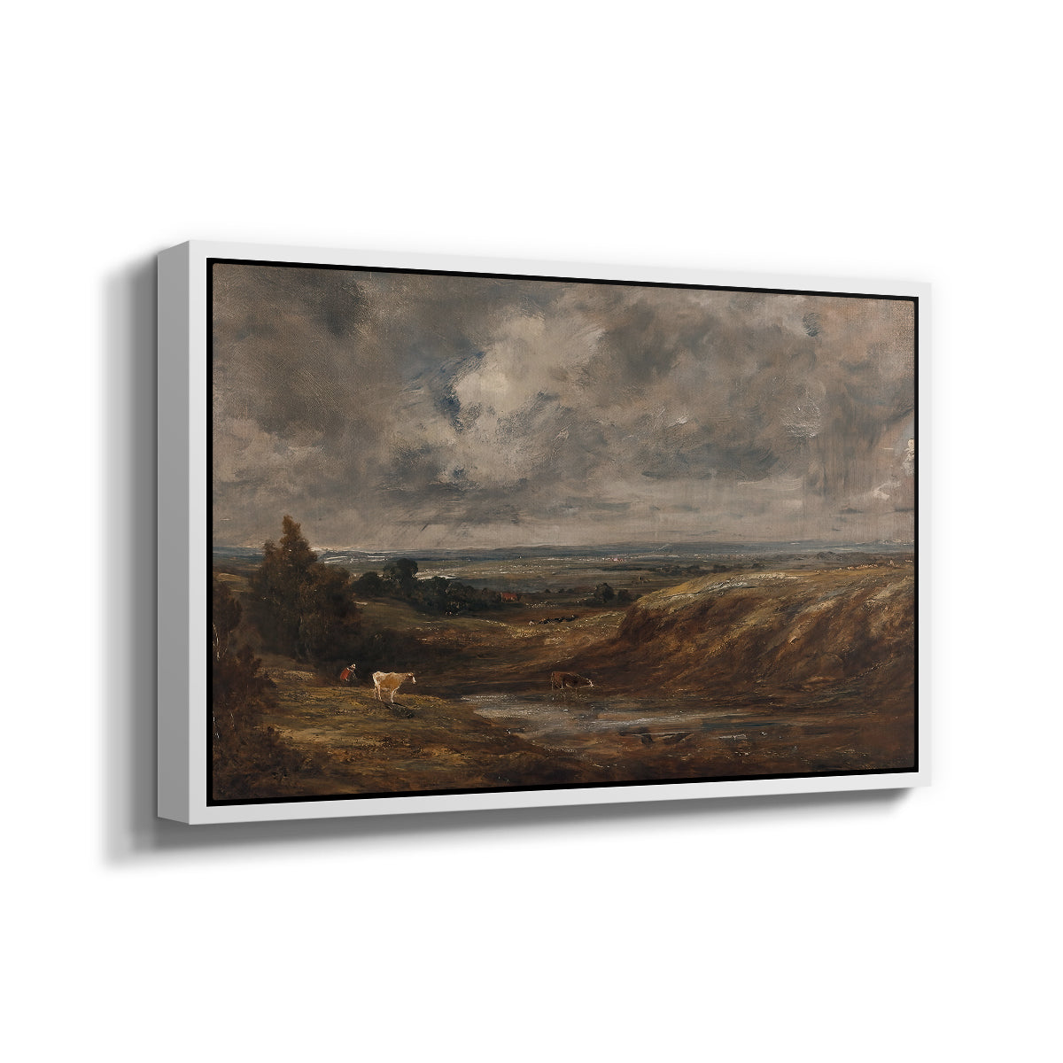 Hampstead Heath, 1825 - Floater Framed Canvas Print