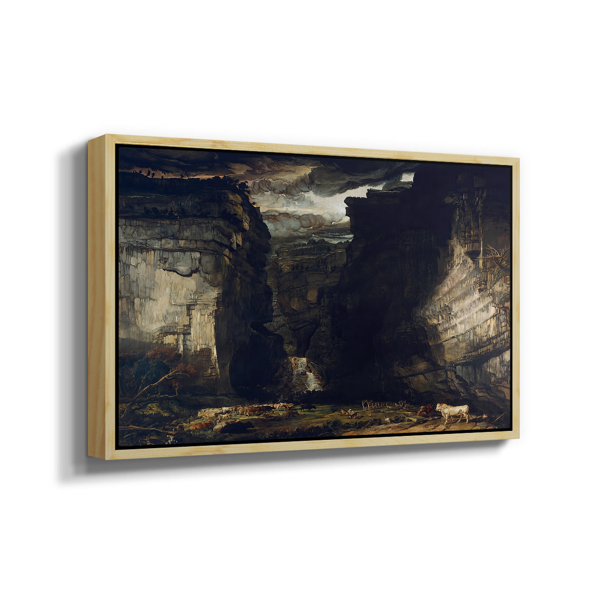 Gordale Scar, c. 1811-1813 - Floater Framed Canvas Print