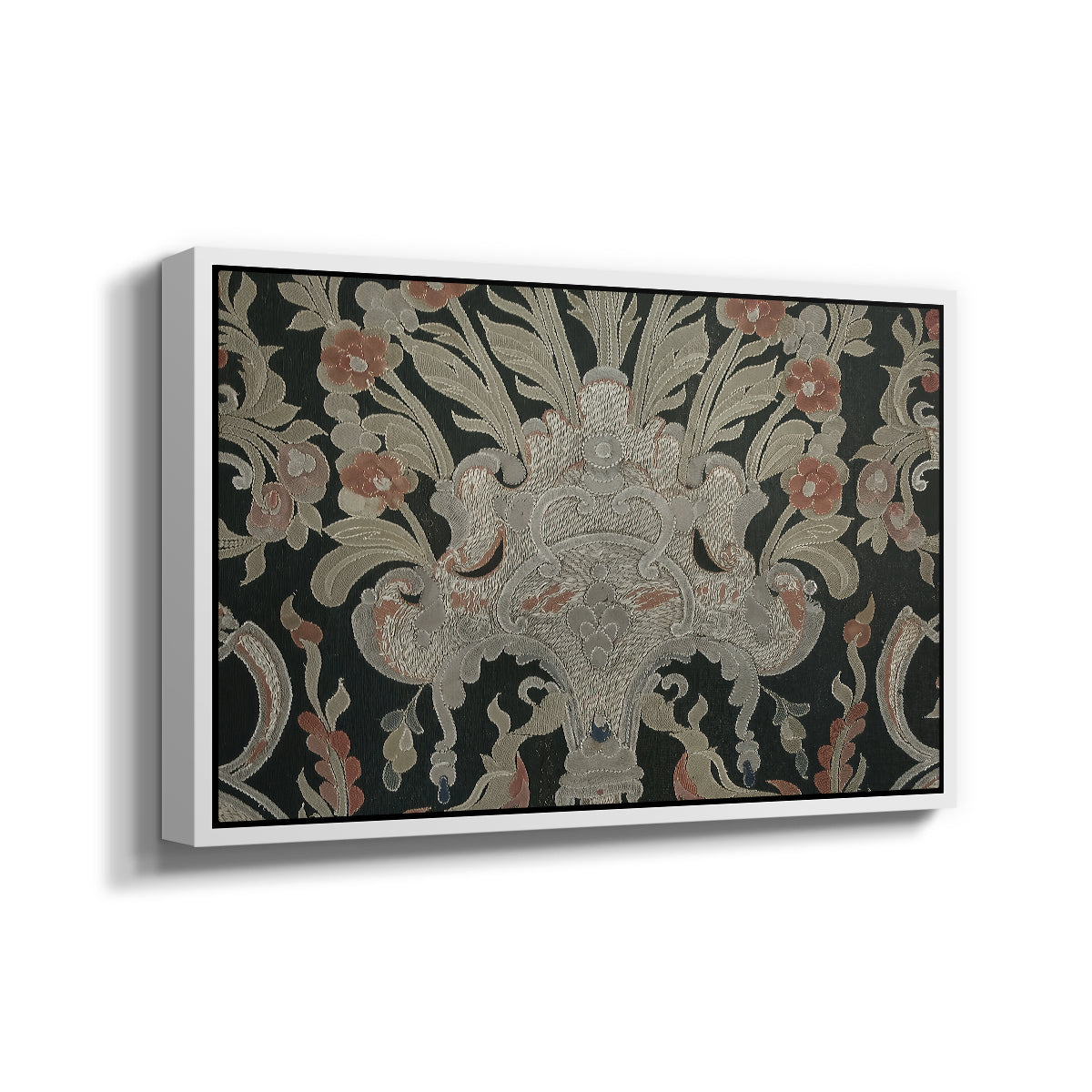 Hanging (Printed Textile), c. 18th Century - Floater Framed Canvas Print