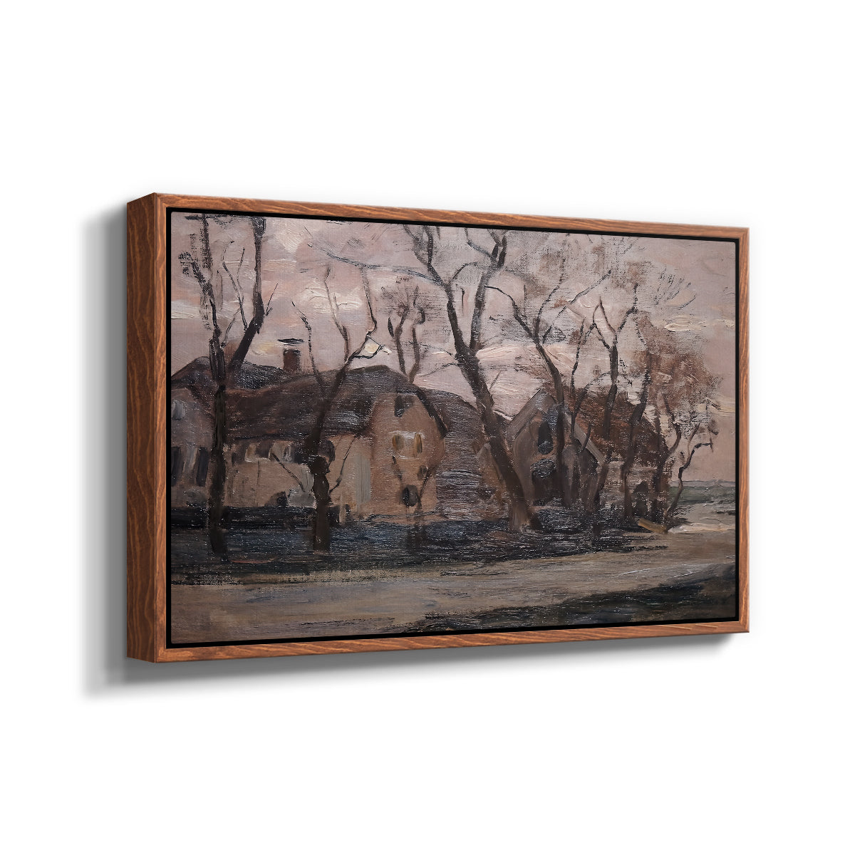 Farm near Duivendrecht in the Evening, c. 1905 - Floater Framed Canvas Print