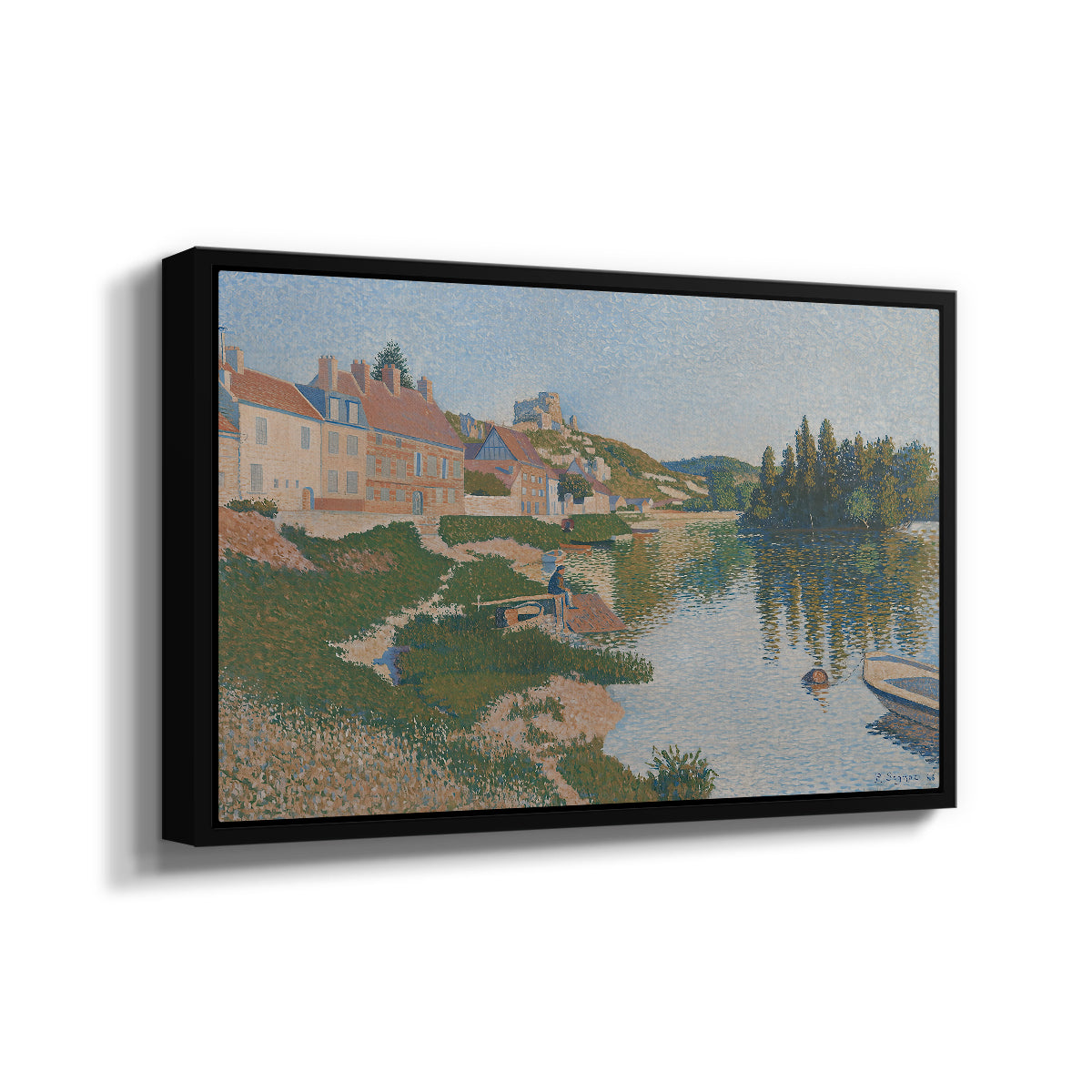 Les Andelys, Côte d'Aval, 1886 - Floater Framed Canvas Print