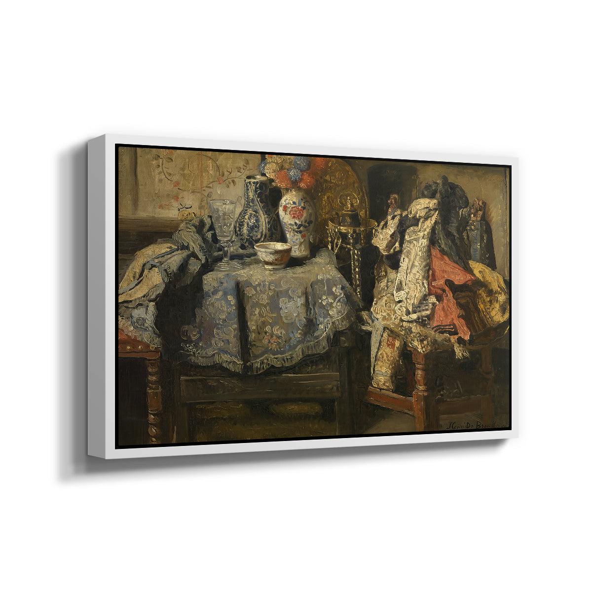 Still Life Requisites, 1885 - Floater Framed Canvas Print