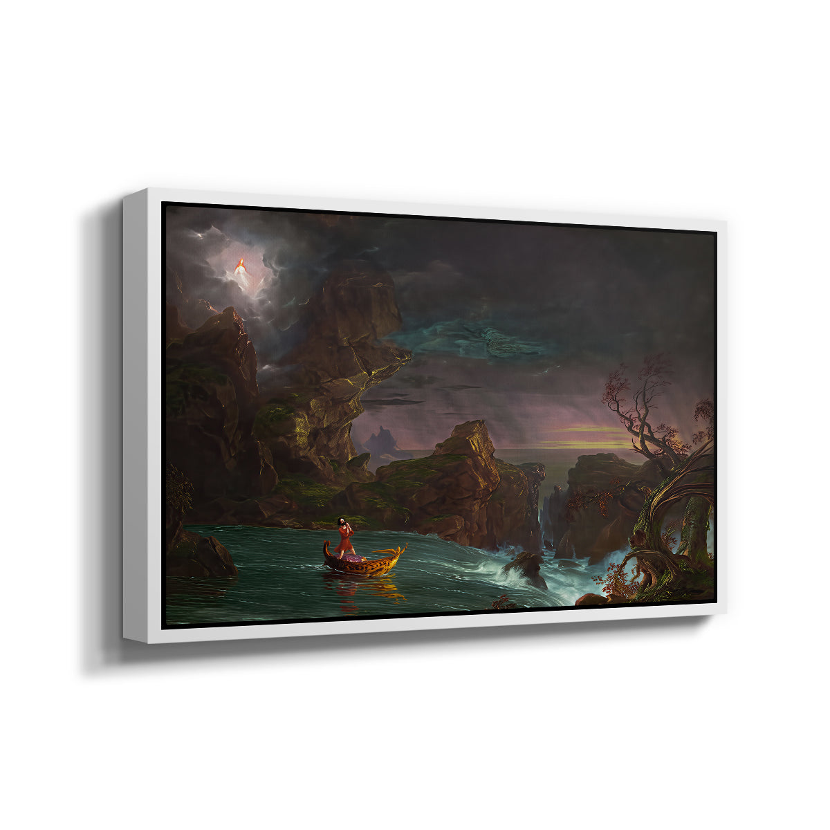The Voyage of Life: Manhood, 1842 - Floater Framed Canvas Print