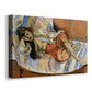 Canvas art print featuring a Fauvist odalisque posed on cushions in a richly colored room, displayed at an angle