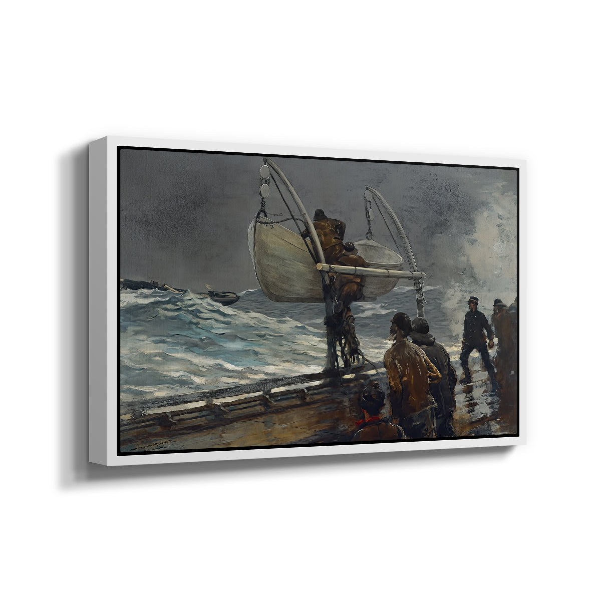 The Signal of Distress, c. 1896 - Floater Framed Canvas Print