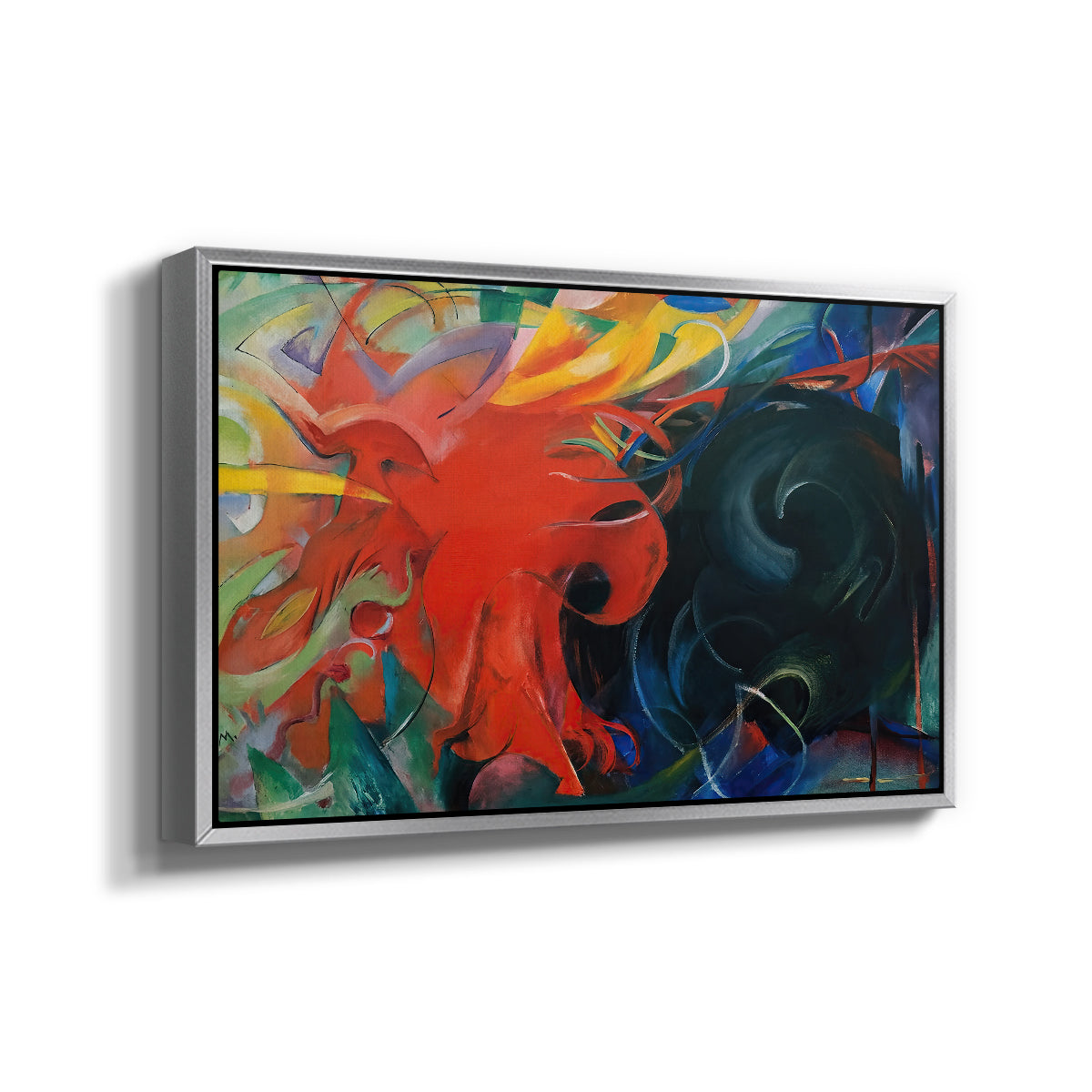 Fighting Forms, 1914 - Floater Framed Canvas Print
