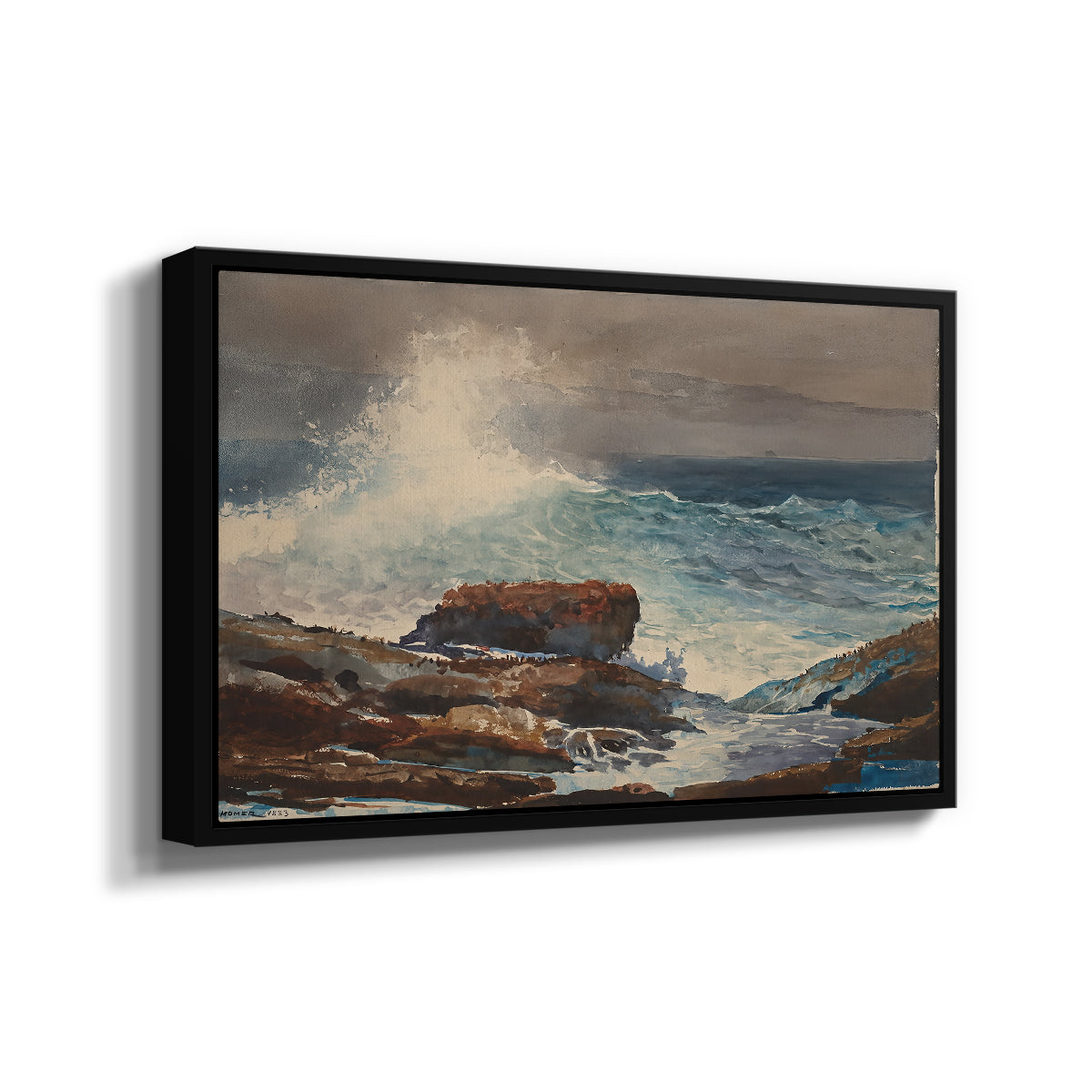 Incoming Tide, Scarboro, Maine, 1883 - Floater Framed Canvas Print