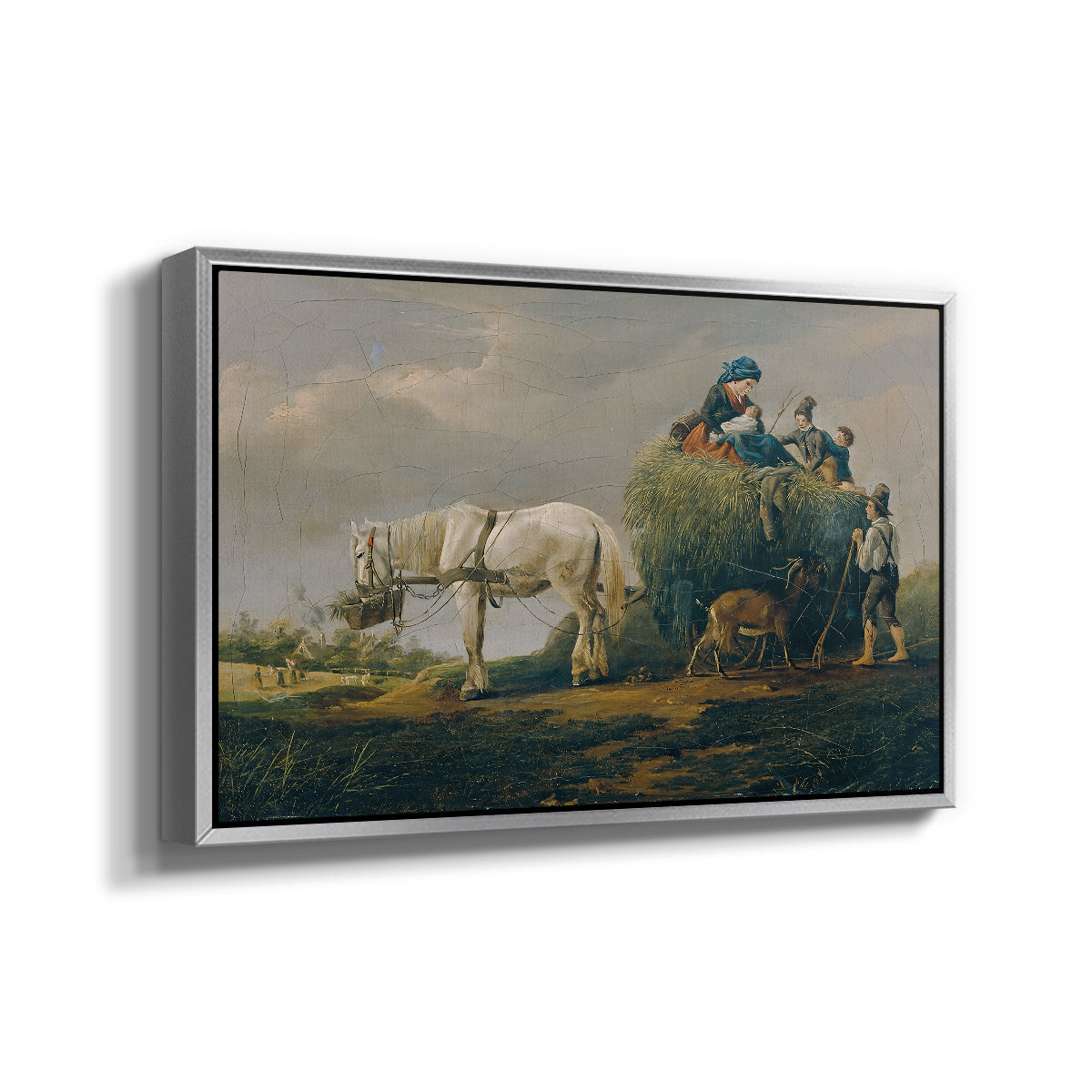 The Hay Wagon (Der Heuwagen), 1824 - Floater Framed Canvas Print
