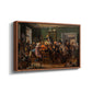 An Auction Scene, 1835 - Floater Framed Canvas Print