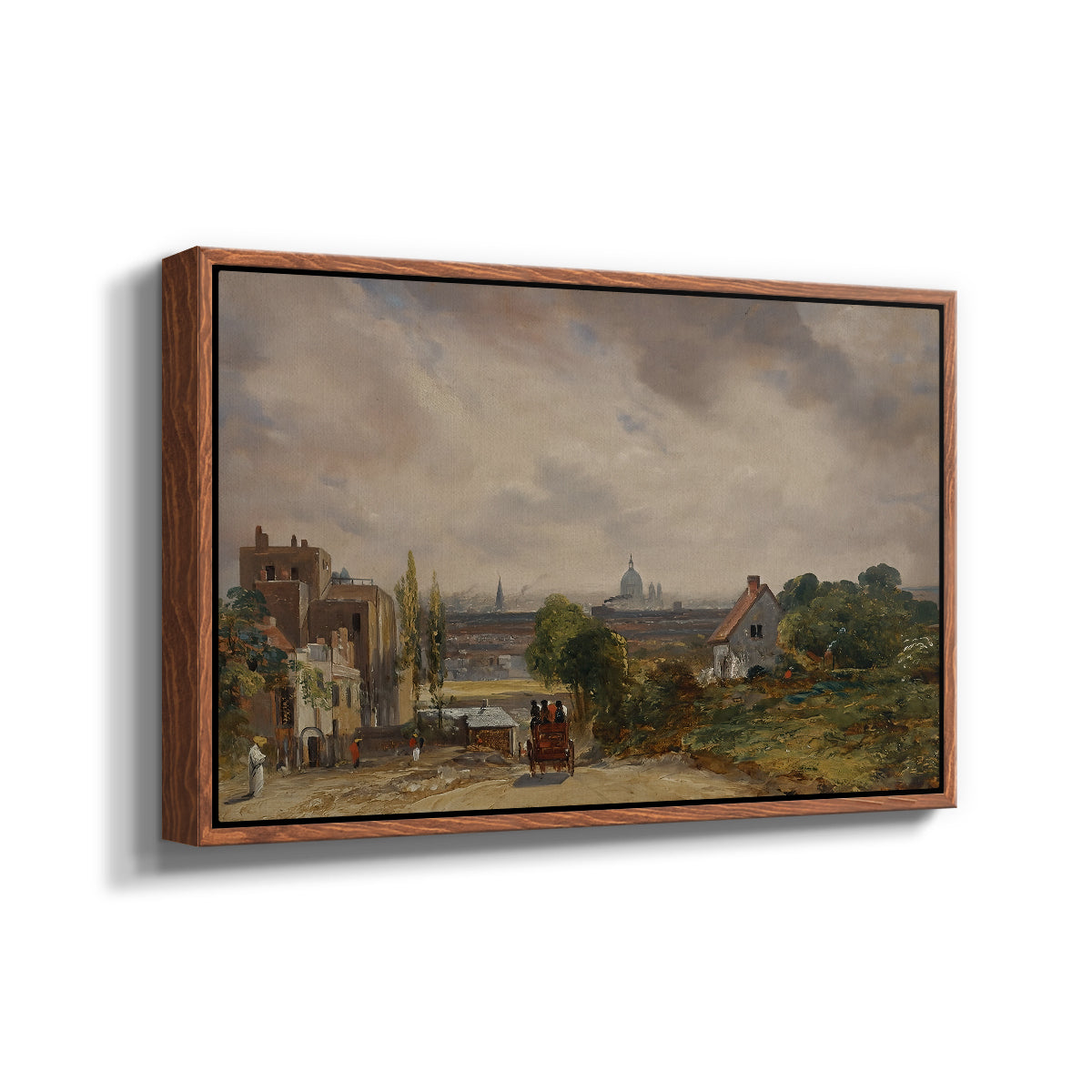 Sir Richard Steele's Cottage, Hampstead, c. 1832 - Floater Framed Canvas Print