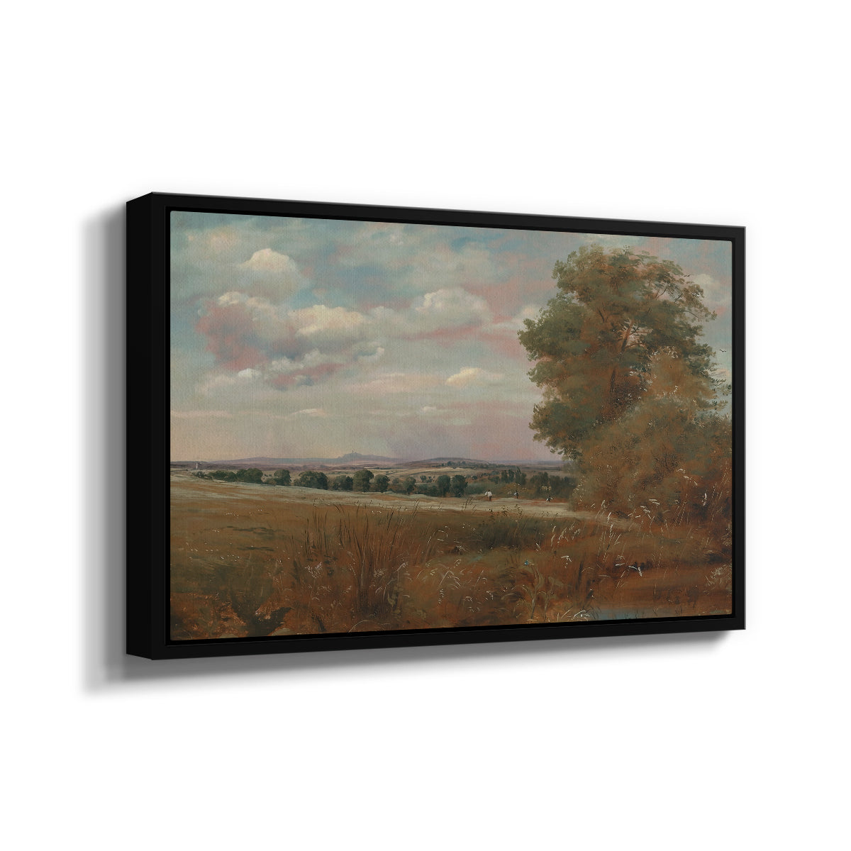 Landscape at Hampstead, with Harrow in the Distance, c. 1849-1855 - Floater Framed Canvas Print