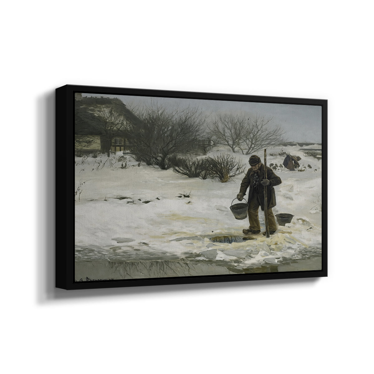 Tøsne, 1895 - Floater Framed Canvas Print