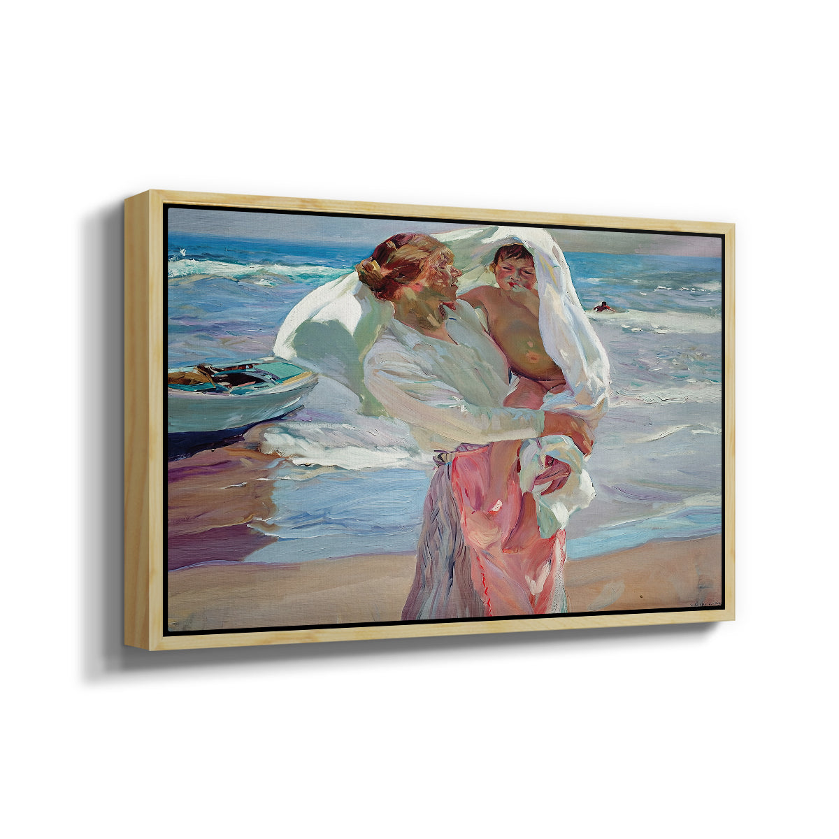 After Bathing, 1915 - Floater Framed Canvas Print