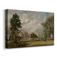 Canvas art print featuring an architectural scene with estate, displayed at an angle