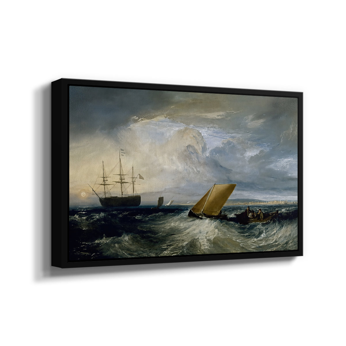 Sheerness as Seen from the Nore, 1808 - Floater Framed Canvas Print