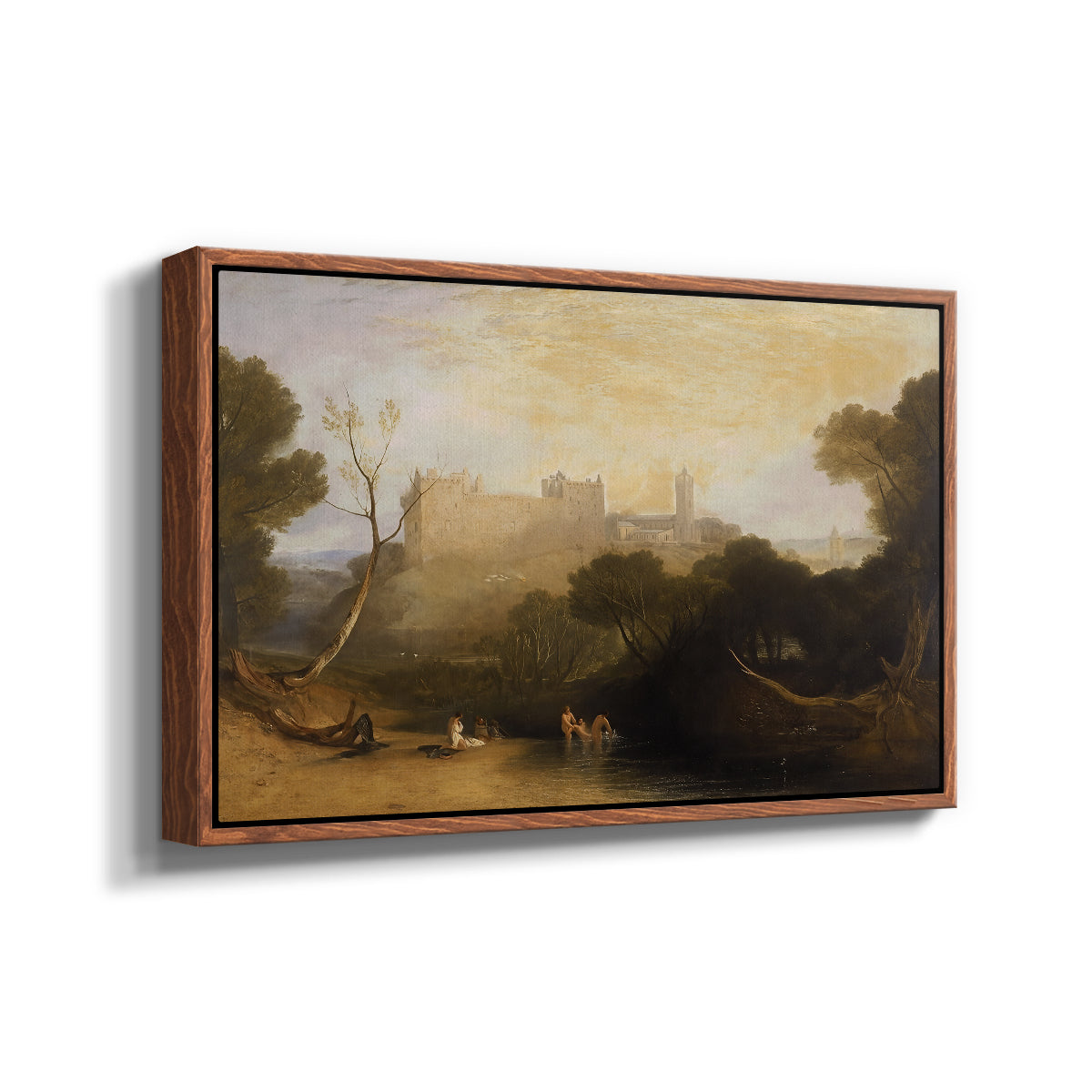 Linlithgow Palace, c. 1807 - Floater Framed Canvas Print