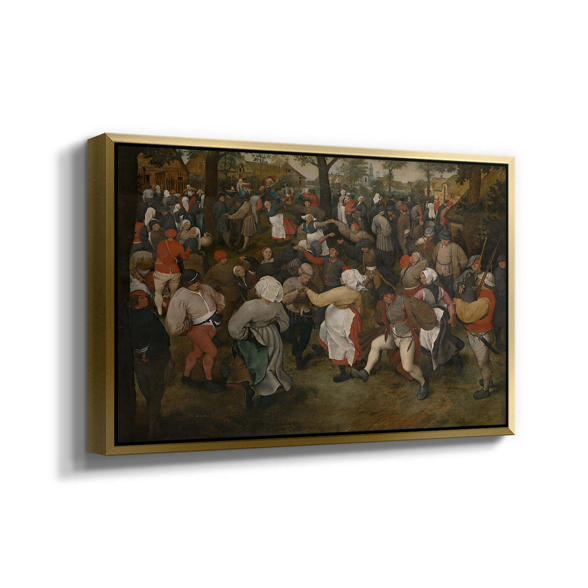 The Wedding Dance, c. 1566 - Floater Framed Canvas Print