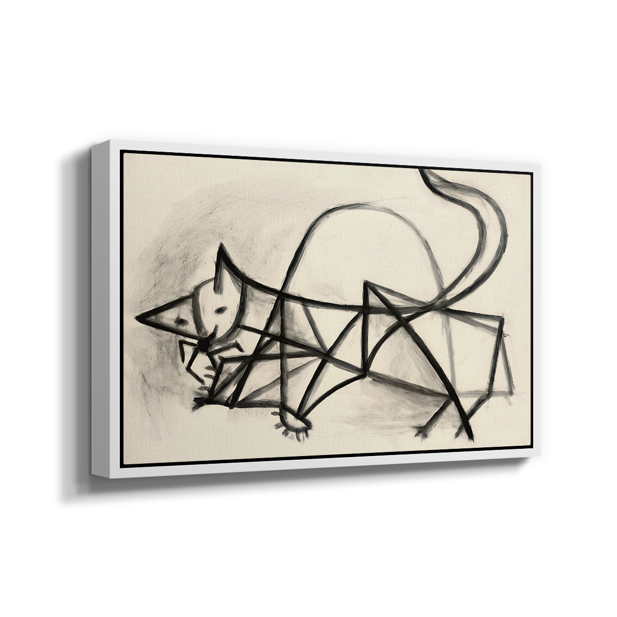 Study of a Cat (Étude de chat), 1946 - Floater Framed Canvas Print