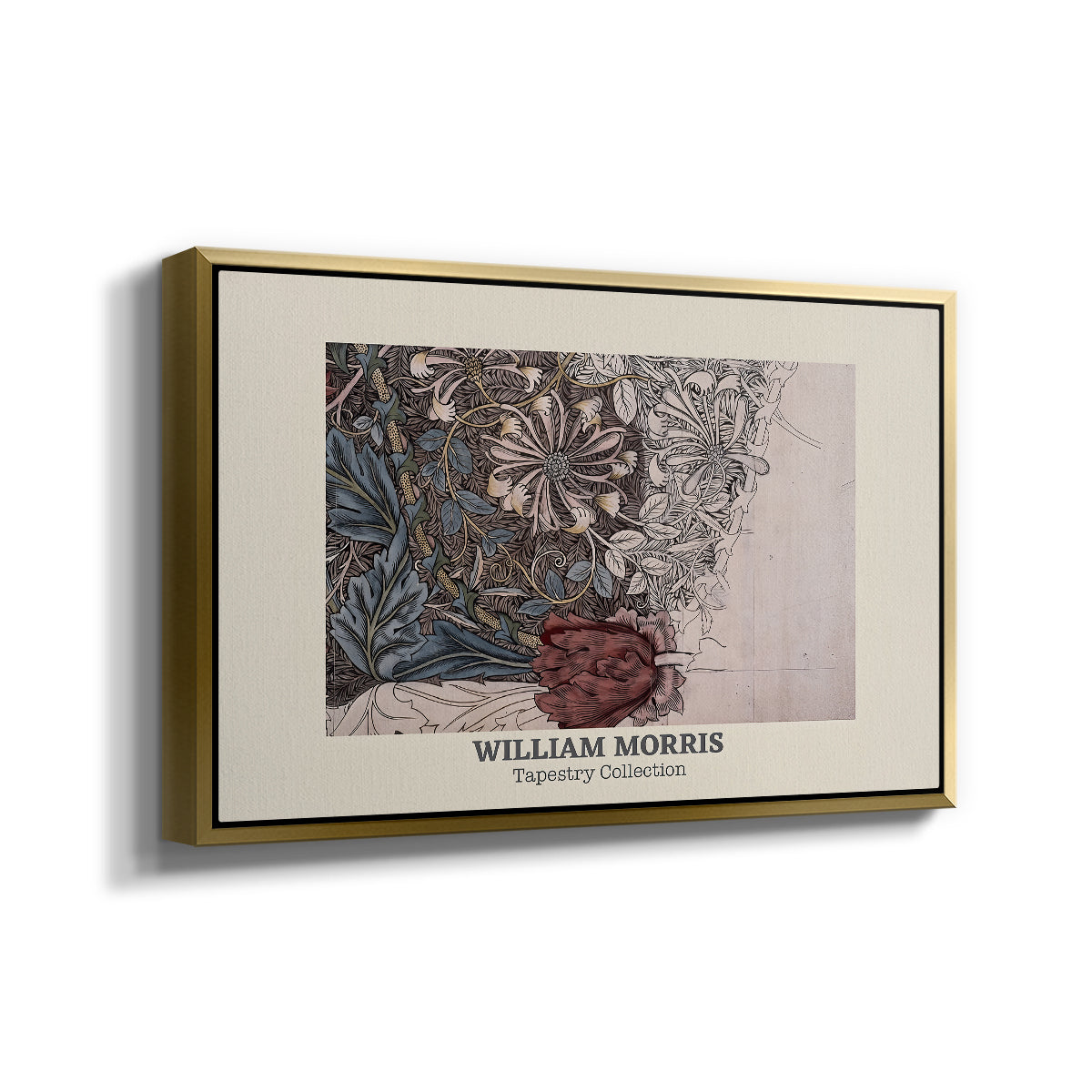 Honeysuckle (Tapestry Collection), 1874 - Floater Framed Canvas Print