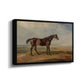 Dr. Syntax, a Bay Racehorse, Standing in a Coastal Landscape, an Estuary Beyond, c. 1820 - Floater Framed Canvas Print