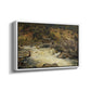 Waterfall in Hallingdal, 1848 - Floater Framed Canvas Print