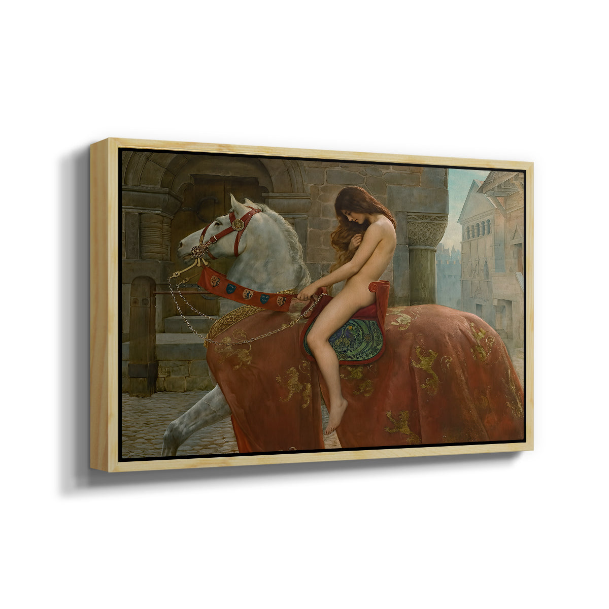 Lady Godiva, 1898 - Floater Framed Canvas Print