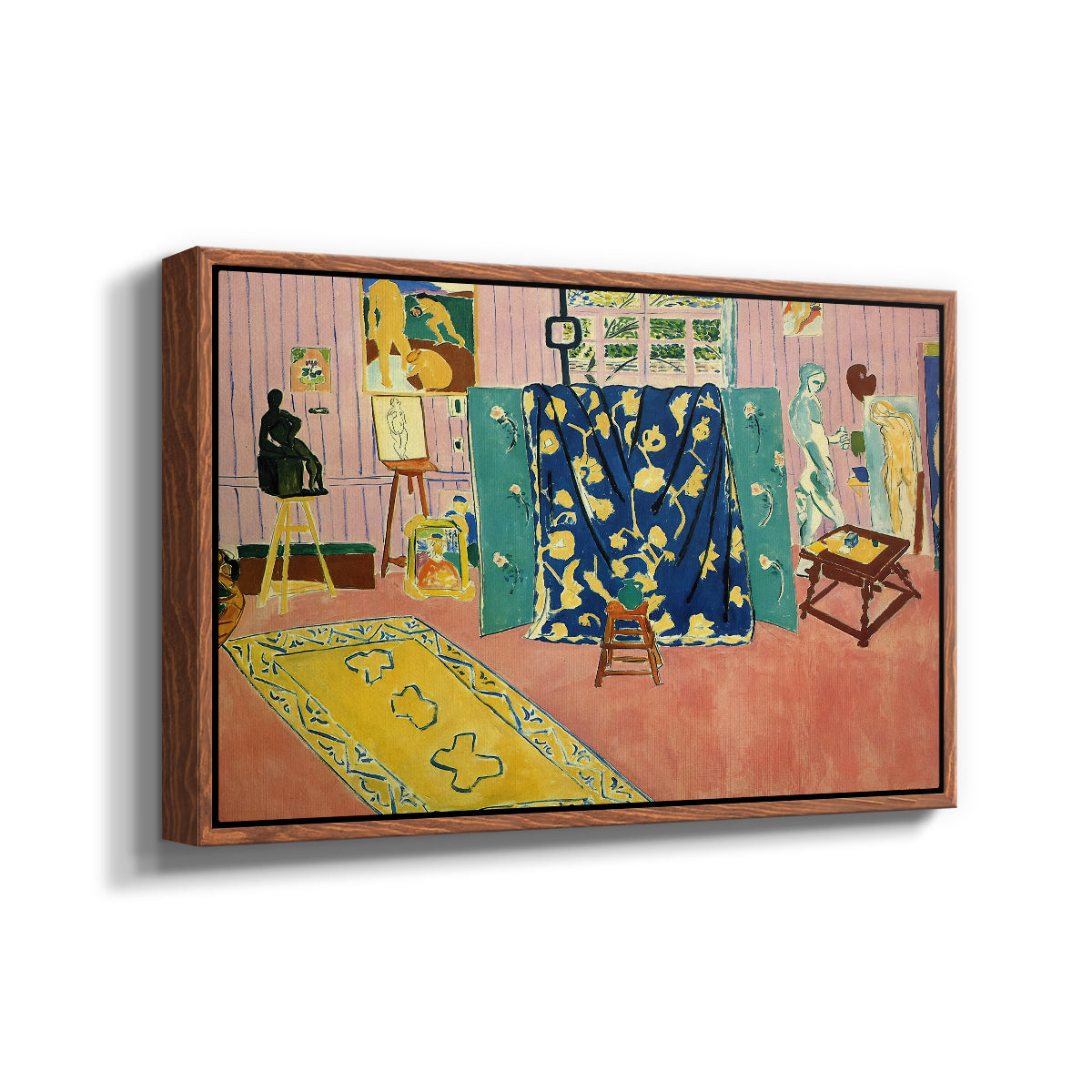 The Pink Studio (L'Atelier Rose), 1911 - Floater Framed Canvas Print