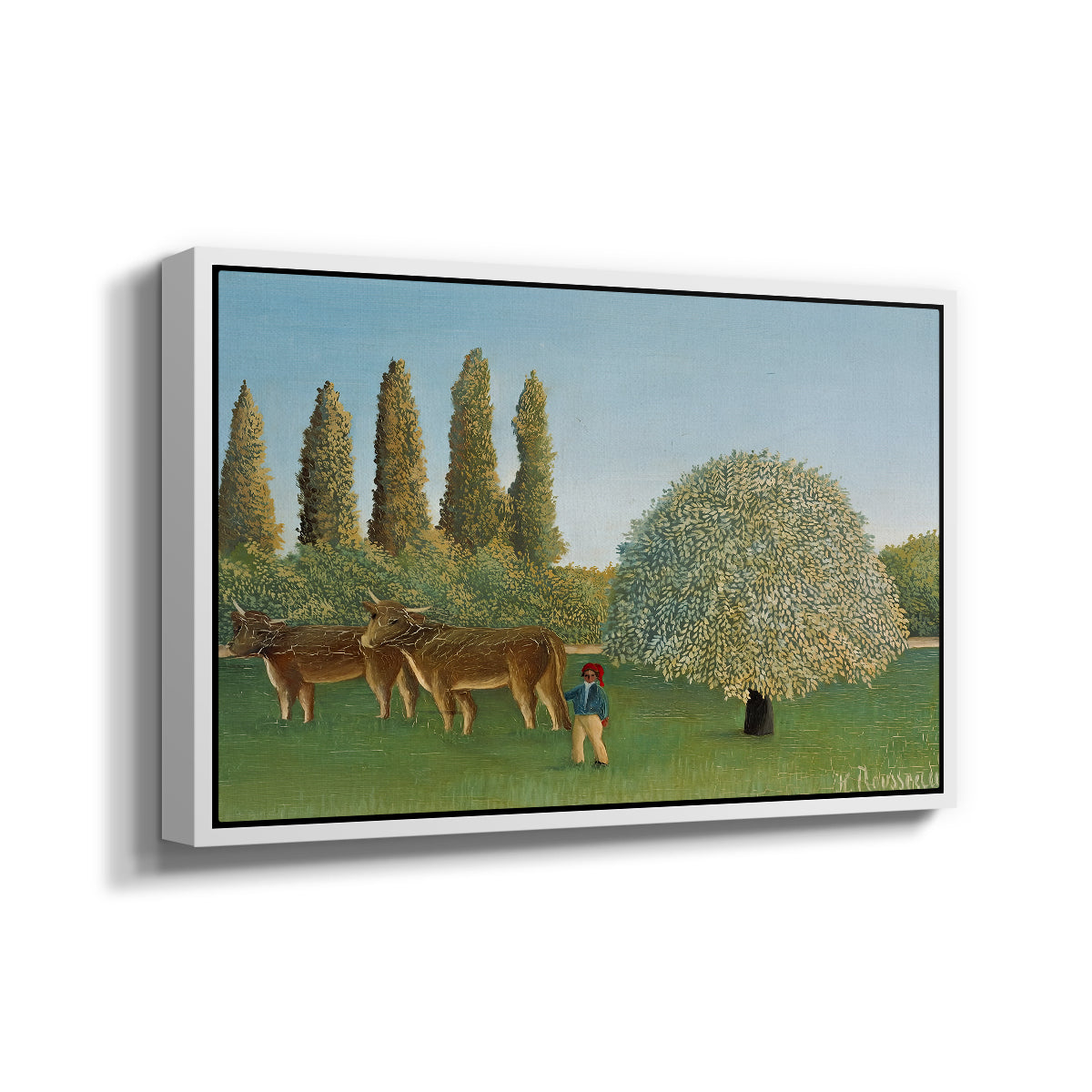 Meadlowland (The Pasture), 1910 - Floater Framed Canvas Print