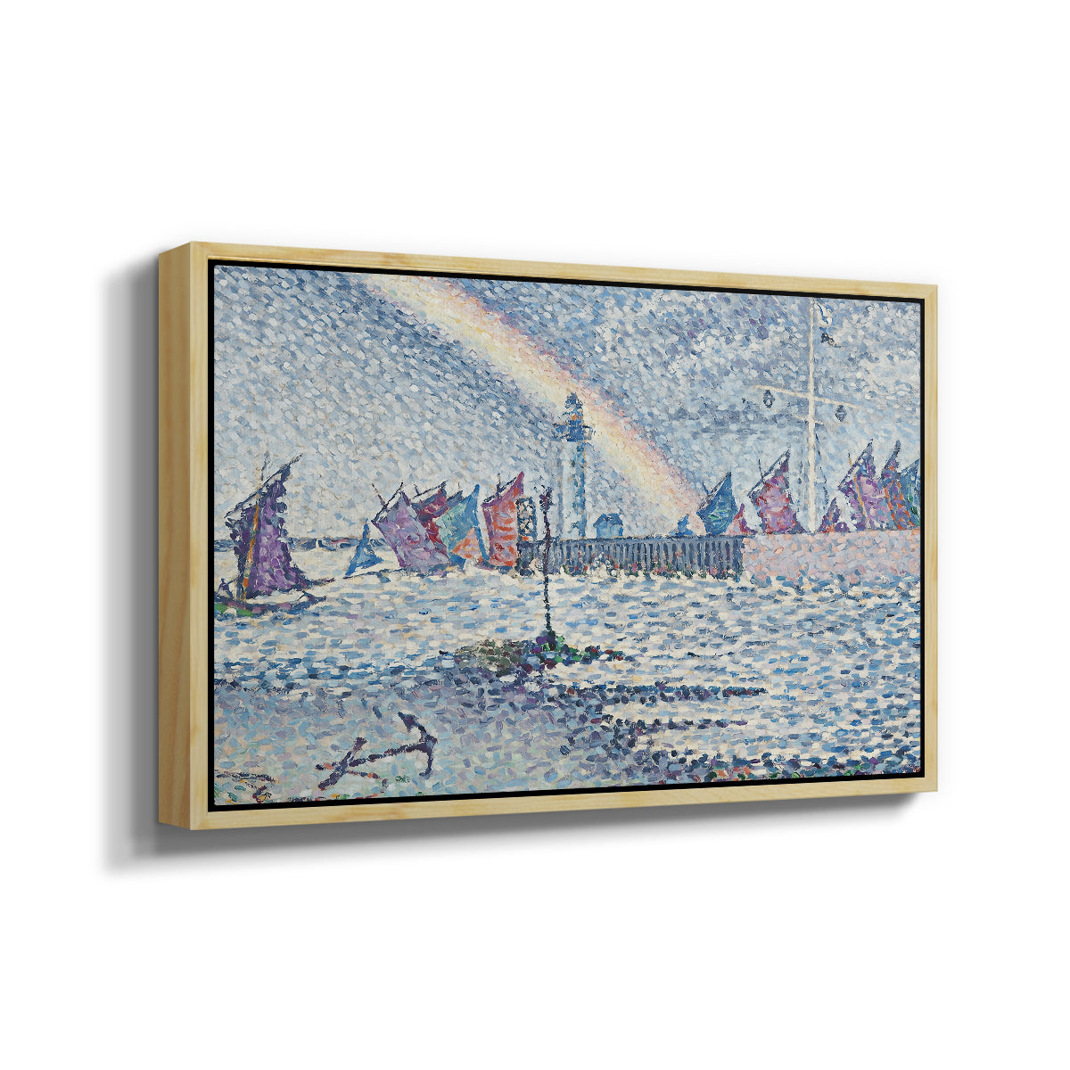 Entrance to the Port of Honfleur, 1899 - Floater Framed Canvas Print