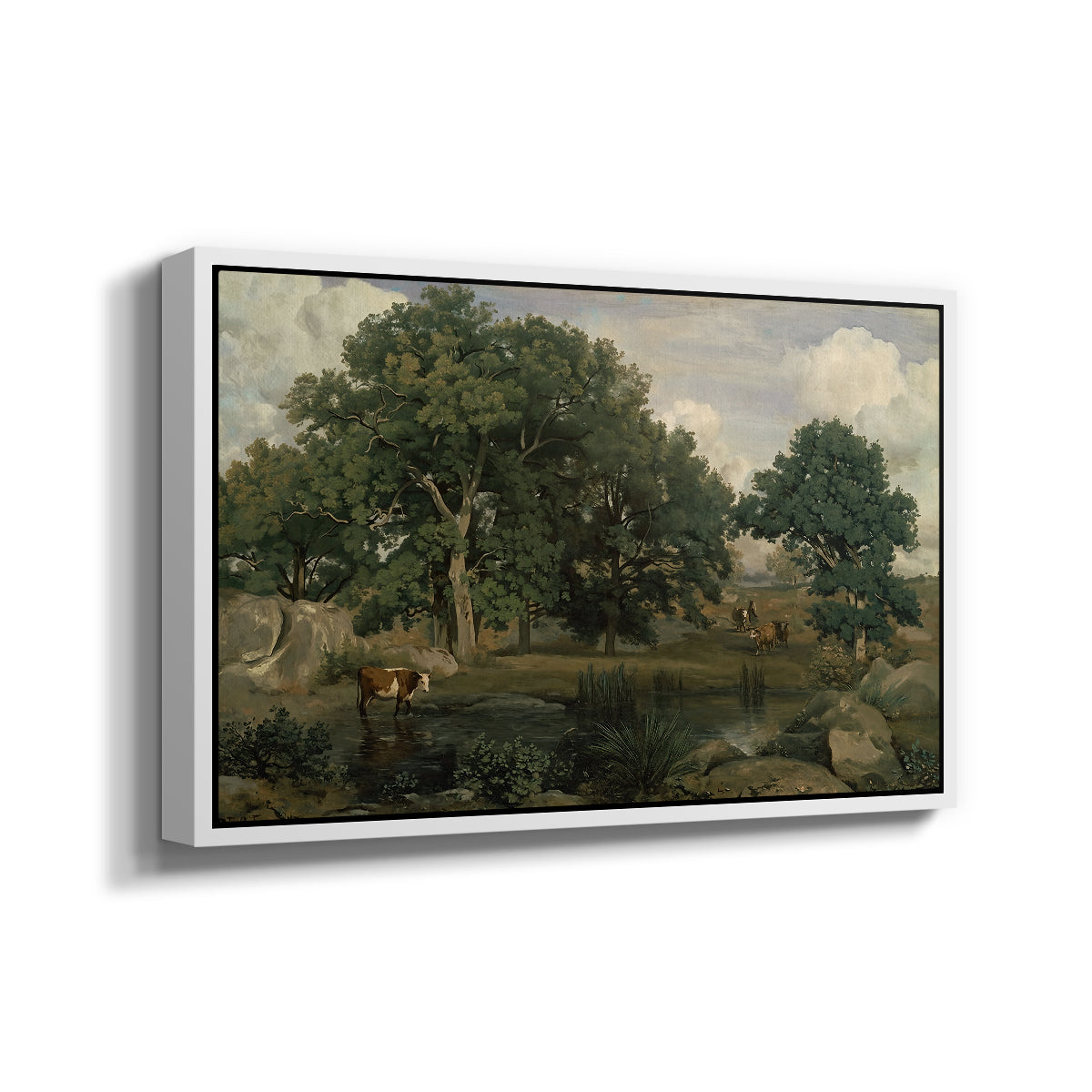 Forest of Fontainebleau, 1846 - Floater Framed Canvas Print