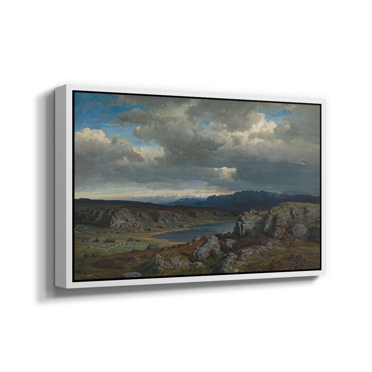 Norwegian Highlands, 1857 - Floater Framed Canvas Print