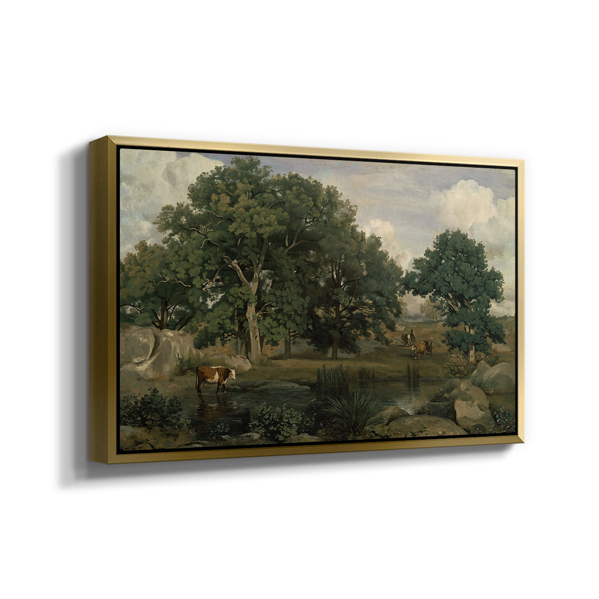 Forest of Fontainebleau, 1846 - Floater Framed Canvas Print