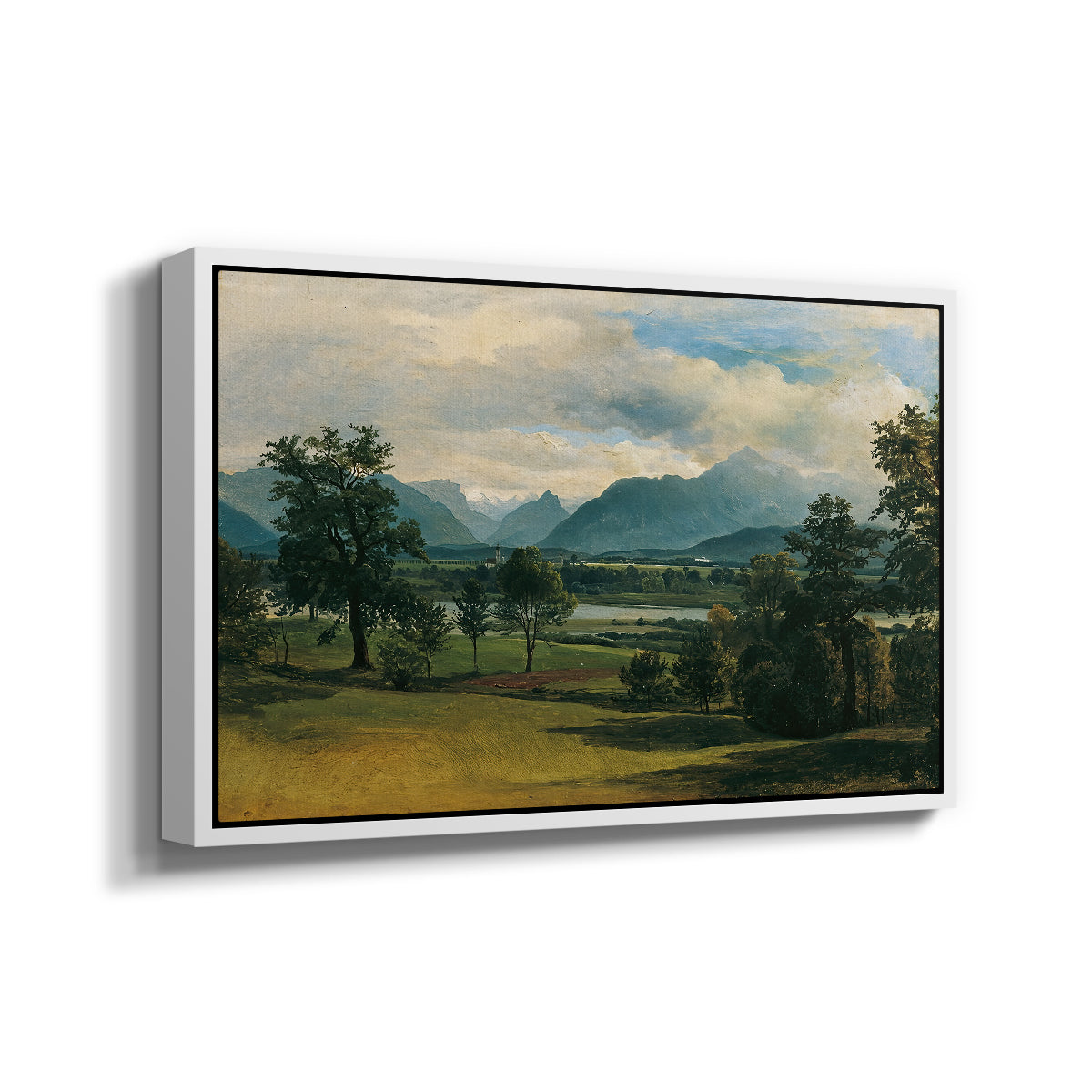 View of Liefering, 1830 - Floater Framed Canvas Print