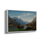 Bridal Procession on the Hardangerfjord, 1848 - Floater Framed Canvas Print