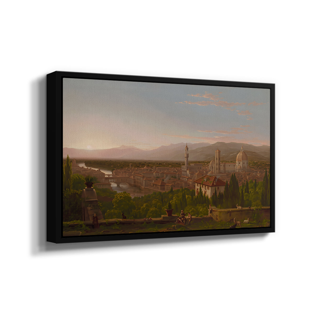 View of Florence from San Miniato, 1837 - Floater Framed Canvas Print