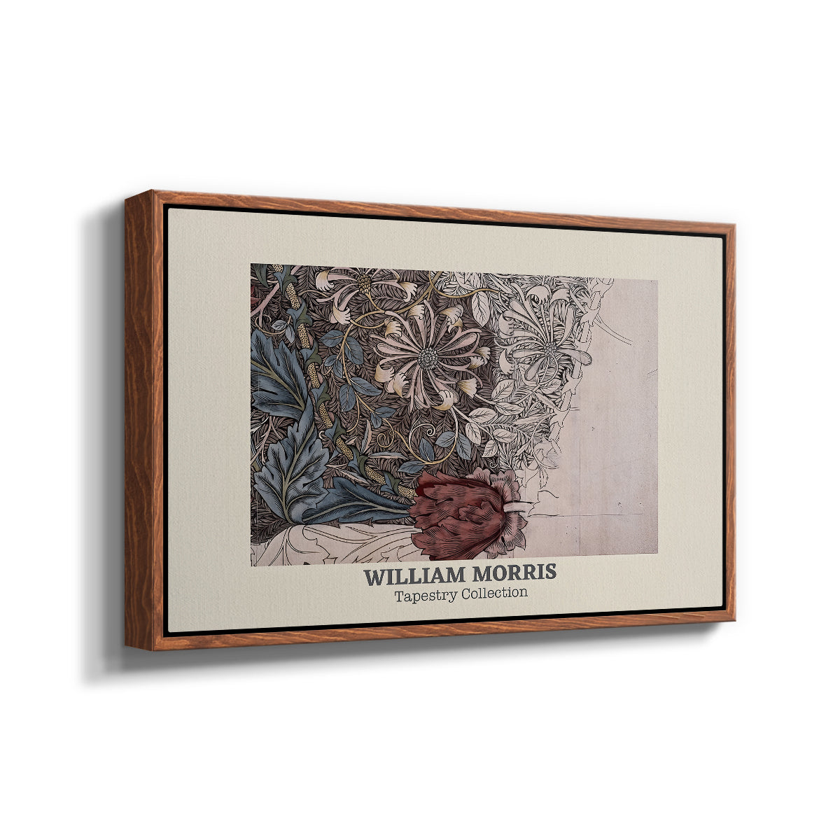 Honeysuckle (Tapestry Collection), 1874 - Floater Framed Canvas Print
